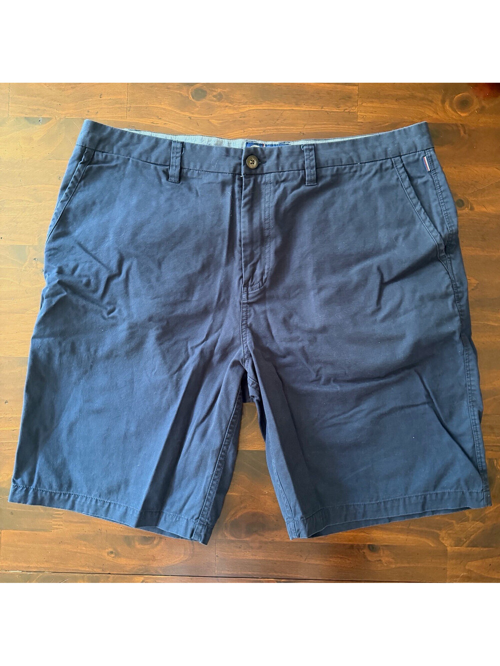 Jack O'Neill Collection Mens Navy Blue Chino Shorts Flat Front 36” 9”